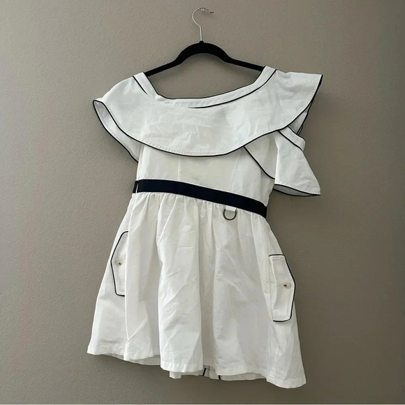 Self-Portrait White Ruffle Dress - Picture 7 of 11